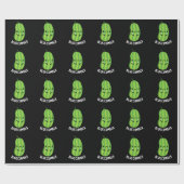 Papier Cadeau Concombre bleu Funny Sad Veggie Cucumber Pun Dark  (Plat)