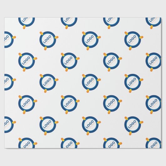 Papier Cadeau Conditionnement du logo personnalisé de l'entrepri (Plat)