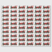 Papier Cadeau Conducteur esthétique du train fou (Plat)