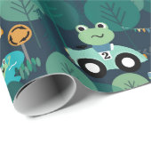 Papier Cadeau Conducteurs de voitures de course de grenouilles E (Coin rond)