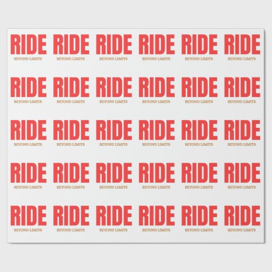Papier Cadeau Conduire au-delà des limites – Typographie motivan (Plat)
