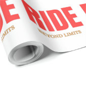 Papier Cadeau Conduire au-delà des limites – Typographie motivan (Coin rond)