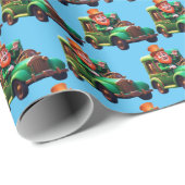 Papier Cadeau Conduire Leprechaun (Coin rond)