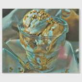 Papier Cadeau Cône crème glacée d'été (Plat)