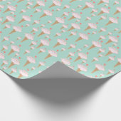 Papier Cadeau Cône de crème glacée mignonne (Coin)