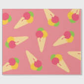 Papier Cadeau Cone de glace (Plat)