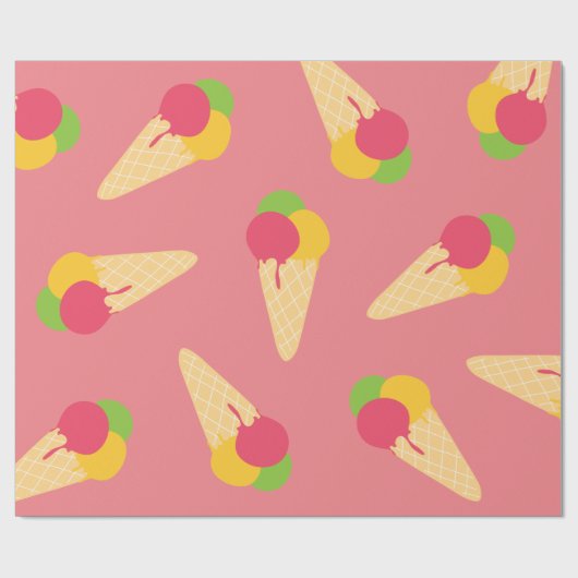 Papier Cadeau Cone de glace (Plat)