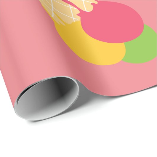 Papier Cadeau Cone de glace (Coin rond)