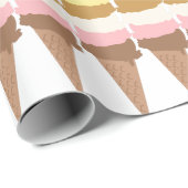 Papier Cadeau Cone de glace (Coin rond)