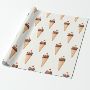 Papier Cadeau Cone de glace