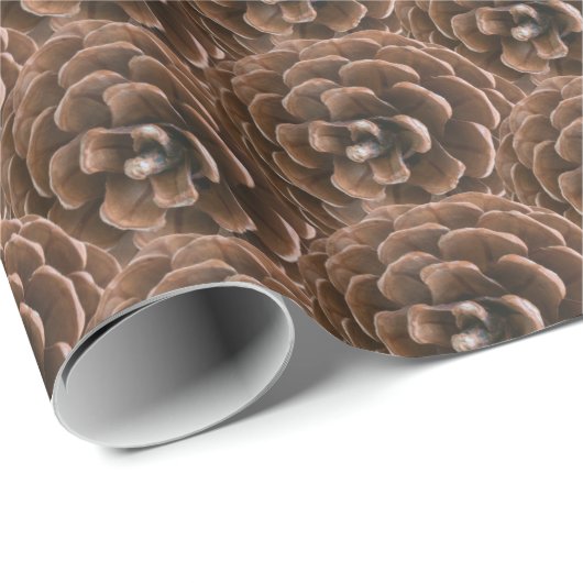 Papier Cadeau Cône de pin (Coin rond)