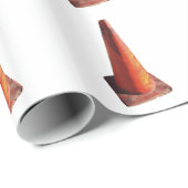 Papier Cadeau Cône du trafic (Coin rond)