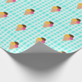 Papier Cadeau cône gaufre crème glacée (Coin)