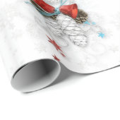 Papier Cadeau Cônes d'argent festifs (Coin rond)