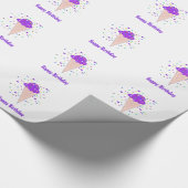 Papier Cadeau Cônes de glace violets (Coin)