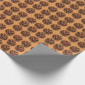 Papier Cadeau Cônes de pin Nature Rustique (Coin)