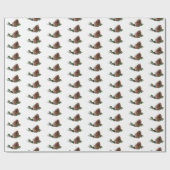 Papier Cadeau Cônes de pin Noël  (Plat)