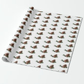 Papier Cadeau Cônes de pin Noël  (Déroulé)