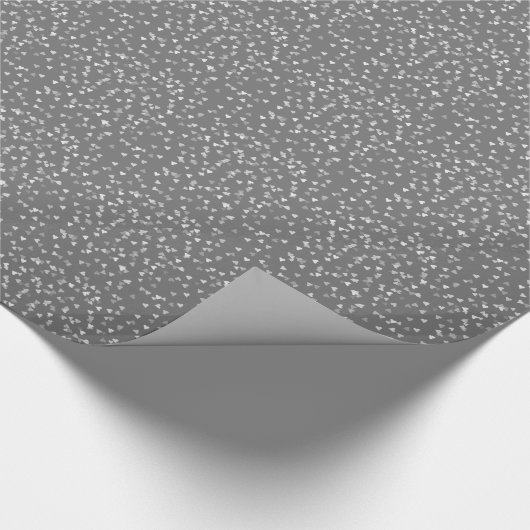 Papier cadeau Confetti Cœurs Argentés (Coin)