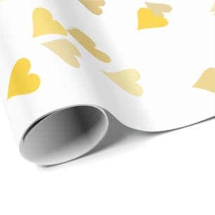 Papier cadeau Confetti Cœurs Dorés