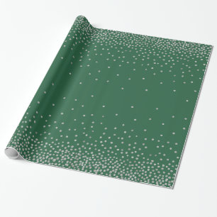 Papier Cadeau Confetti d'argent simple au-dessus de la fête du