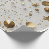 Papier Cadeau Confetti doré de luxe | Célébration élégante (Coin)