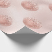 Papier Cadeau Confetti en or rose et en blanc (Coin)