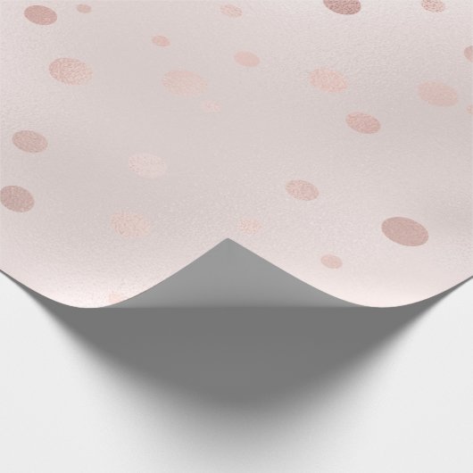 Papier Cadeau Confetti en or rose et en blanc (Coin)