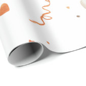 Papier Cadeau Confetti Peach Chocolate Hearts Birthday (Coin rond)