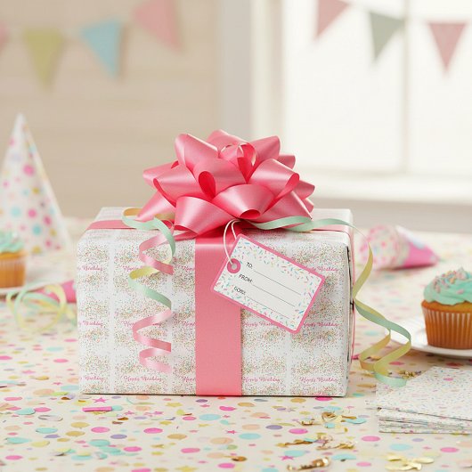 Papier Cadeau Confettis colorés