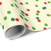 Papier Cadeau Confettis de Noël • Le biscuit de sucre arrose (Coin rond)