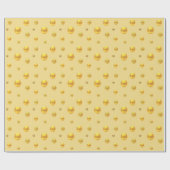 Papier Cadeau Confettis dorés élégants sur fond doré (Plat)