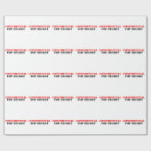 Papier Cadeau Confidentiel (Plat)