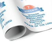 Papier Cadeau Confirmation 7 Dons de l'Esprit Saint (Coin rond)