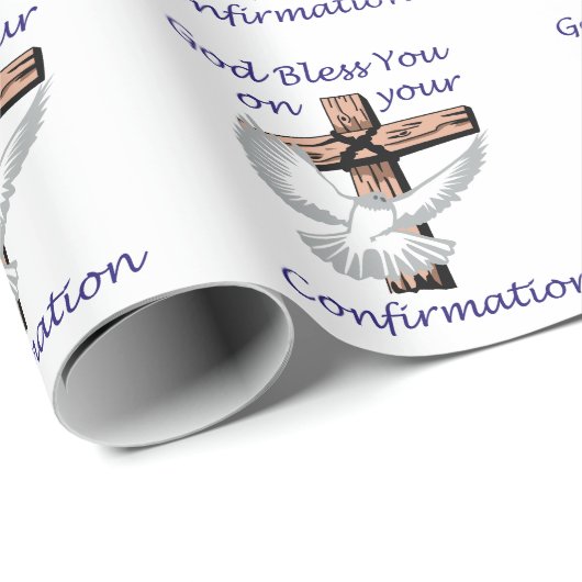 Papier Cadeau Confirmation bienheureuse (Coin rond)