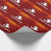 Papier Cadeau Confirmation Colombe Rouge (Coin)