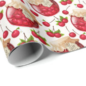 Papier Cadeau Confiture de cerise  (Coin rond)