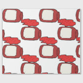 Papier Cadeau Confiture déversée Cute Jelly Rouge Jar (Plat)