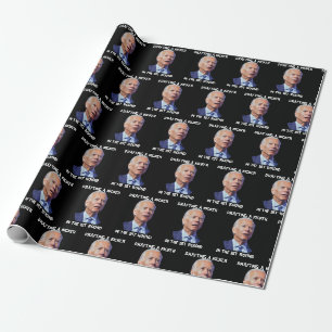 Papier Cadeau Confus Joe Biden Imaginaire Football Loser Rédacti