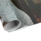 Papier Cadeau Congo African Grey Parrot Joyeux sapin de Noël (Coin rond)