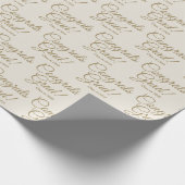 Papier Cadeau Congrats crème grasse or cours d'écriture personna (Coin)