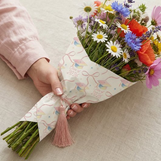 Papier Cadeau Congrats Grad Watercolour Grad Cap Class of 2026