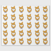 Papier Cadeau Conjecture ce qui ? Bout de corgi ! (Plat)