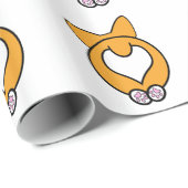 Papier Cadeau Conjecture ce qui ? Bout de corgi ! (Coin rond)