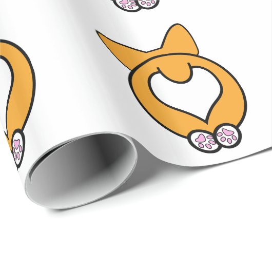 Papier Cadeau Conjecture ce qui ? Bout de corgi ! (Coin rond)