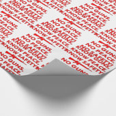 Papier Cadeau Connaître Les Armes De Paix Sécurité, Pas De Armes (Coin)