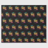 Papier Cadeau Connexion Neon Brick pour 100e anniversaire (Plat)