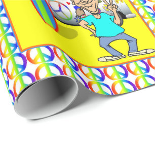 Papier Cadeau Conseil de Surf de la paix de Hippy Van dans les a