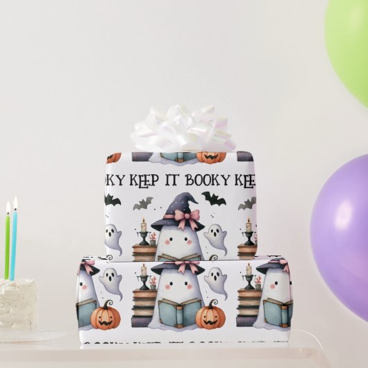Papier Cadeau Conserver Bookish Halloween Éffrayant Lire personn (Cadeaux de fête)