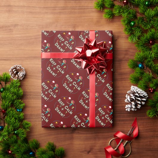 Papier Cadeau Conserver le calme et le trait (Cadeau de vacances)
